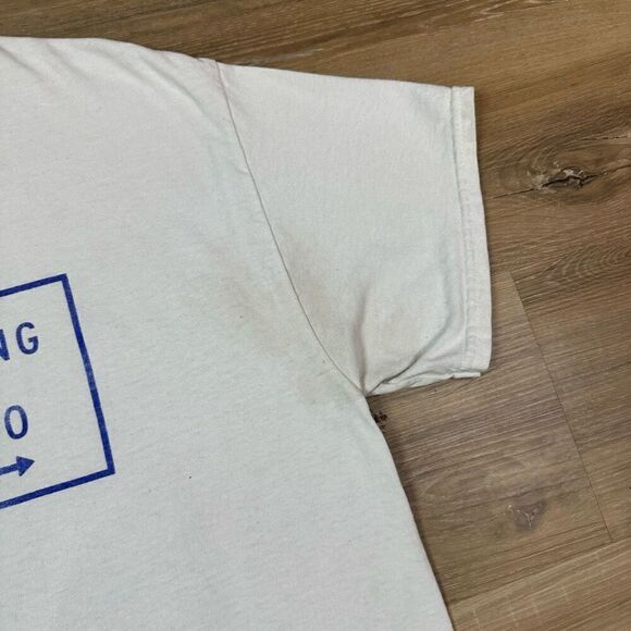 Vlone x Pop Smoke Mens L Stop Snitching On The Woo Graphic Tee Shirt White Blue - Picture 4 of 7